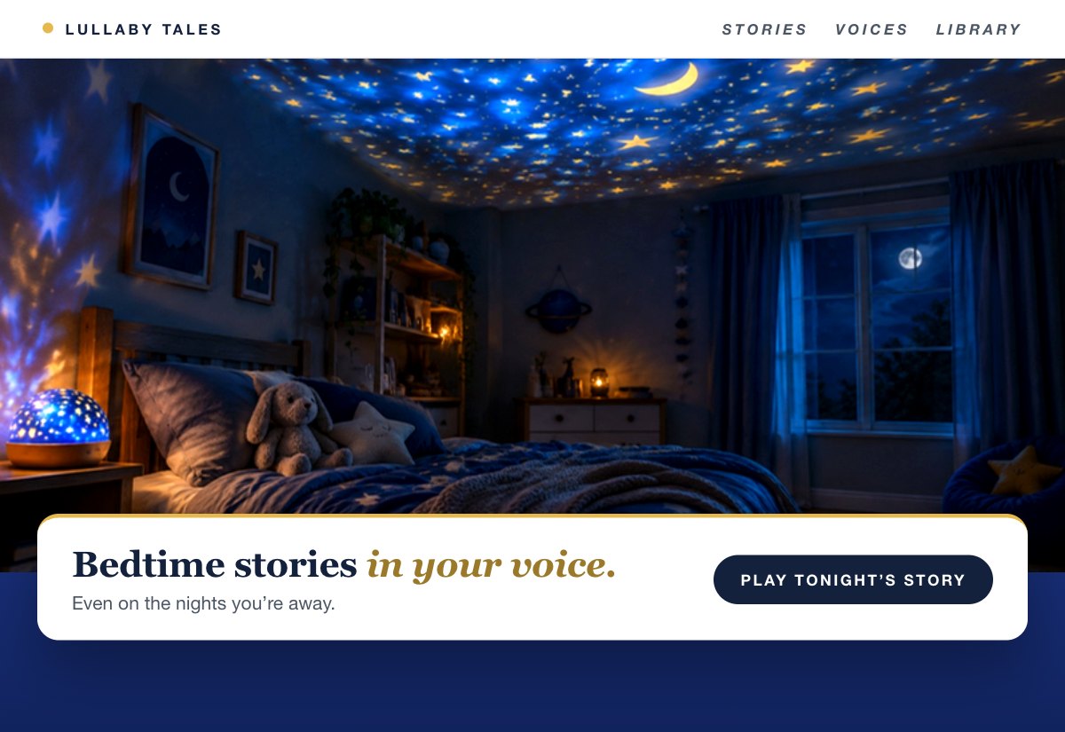 A bedtime story app, an example for parents.