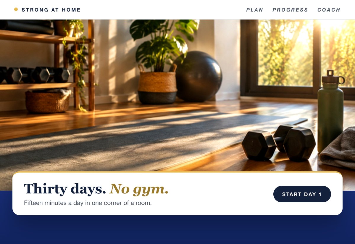 A 30-day plan app, an example for fitness trainers.
